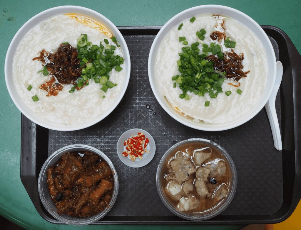 Mixed Pork/Minced Pork Congee, Chicken Feet and Undefined Pork